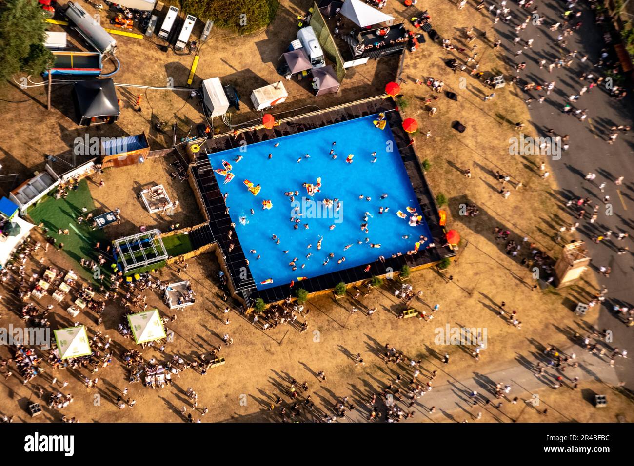 PAROOKAVILLE GmbH, Radar Musik und Unterhaltungs GmbH, Teilnehmer des PAROOKAVILLE, Electronic Music Festival, Festivals auf der Veranstaltung Stockfoto