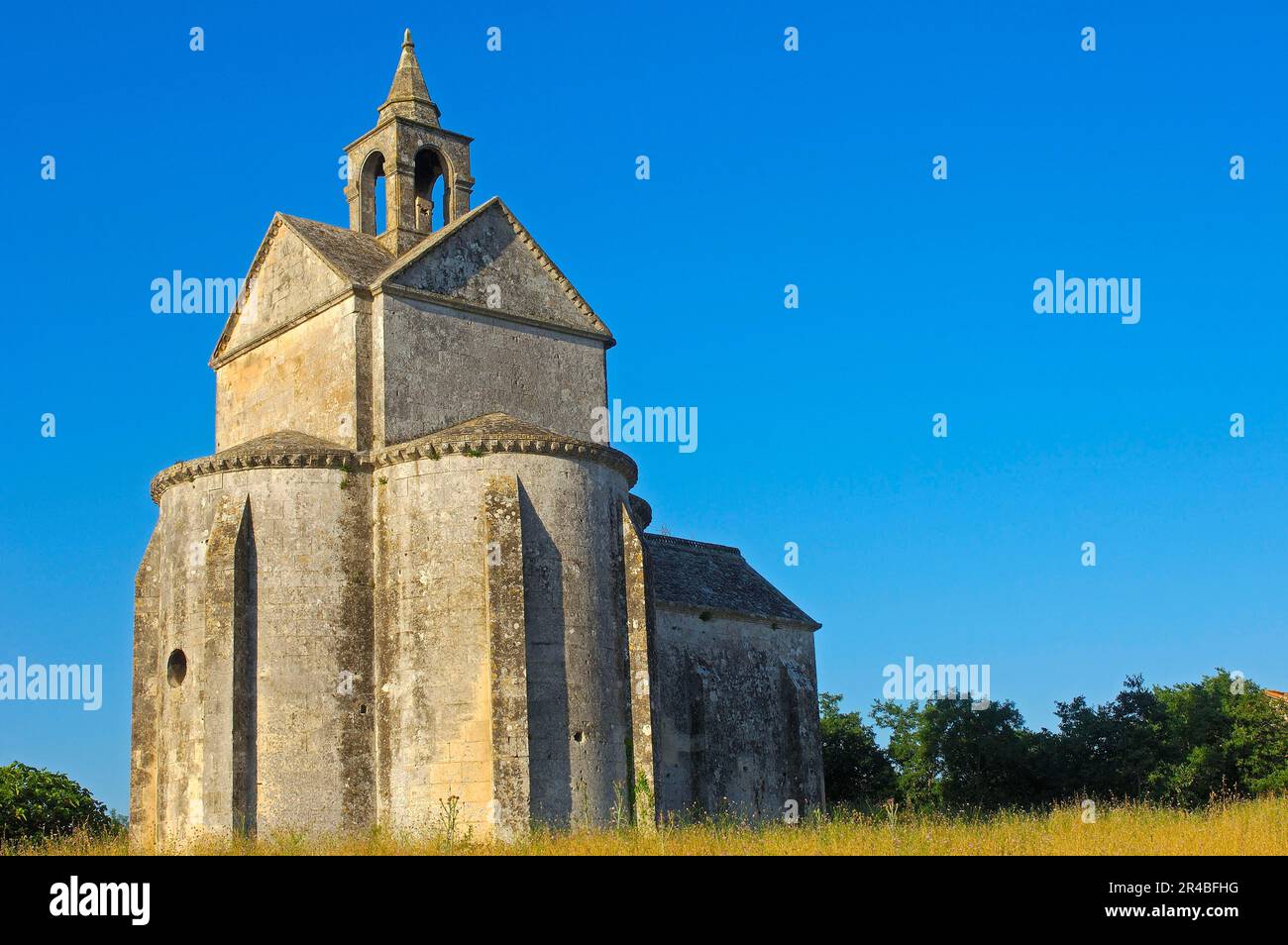 Kapelle Ste-Croix, Abtei Montmajour, nahe Arles, Bouches-du-Rhone, Provence-Alpes-Cote d'Azur, Frankreich Stockfoto