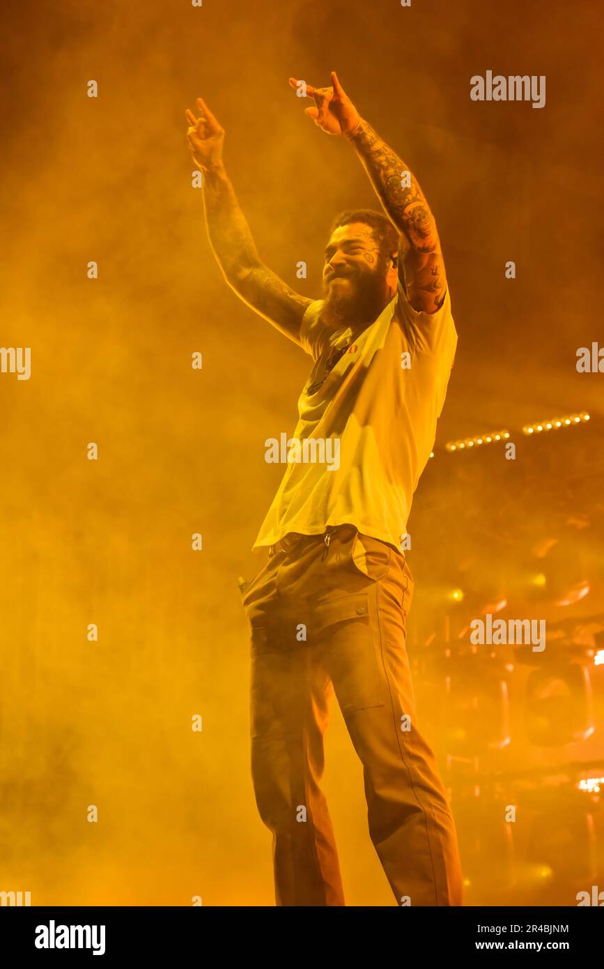 Napa, Kalifornien, USA. 26. Mai 2023. Malone tritt auf der Bühne des BottleRock 2023 Music Festivals auf. Kredit: Ken Howard/Alamy Live News Stockfoto