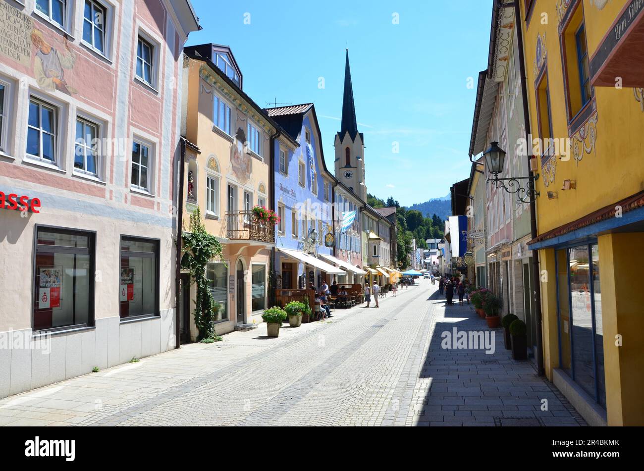 Bayern, Neefels, Garmisch-Partenkirchen, Bezirk, Partenkirchen, Ludwigstraße, historisch Stockfoto