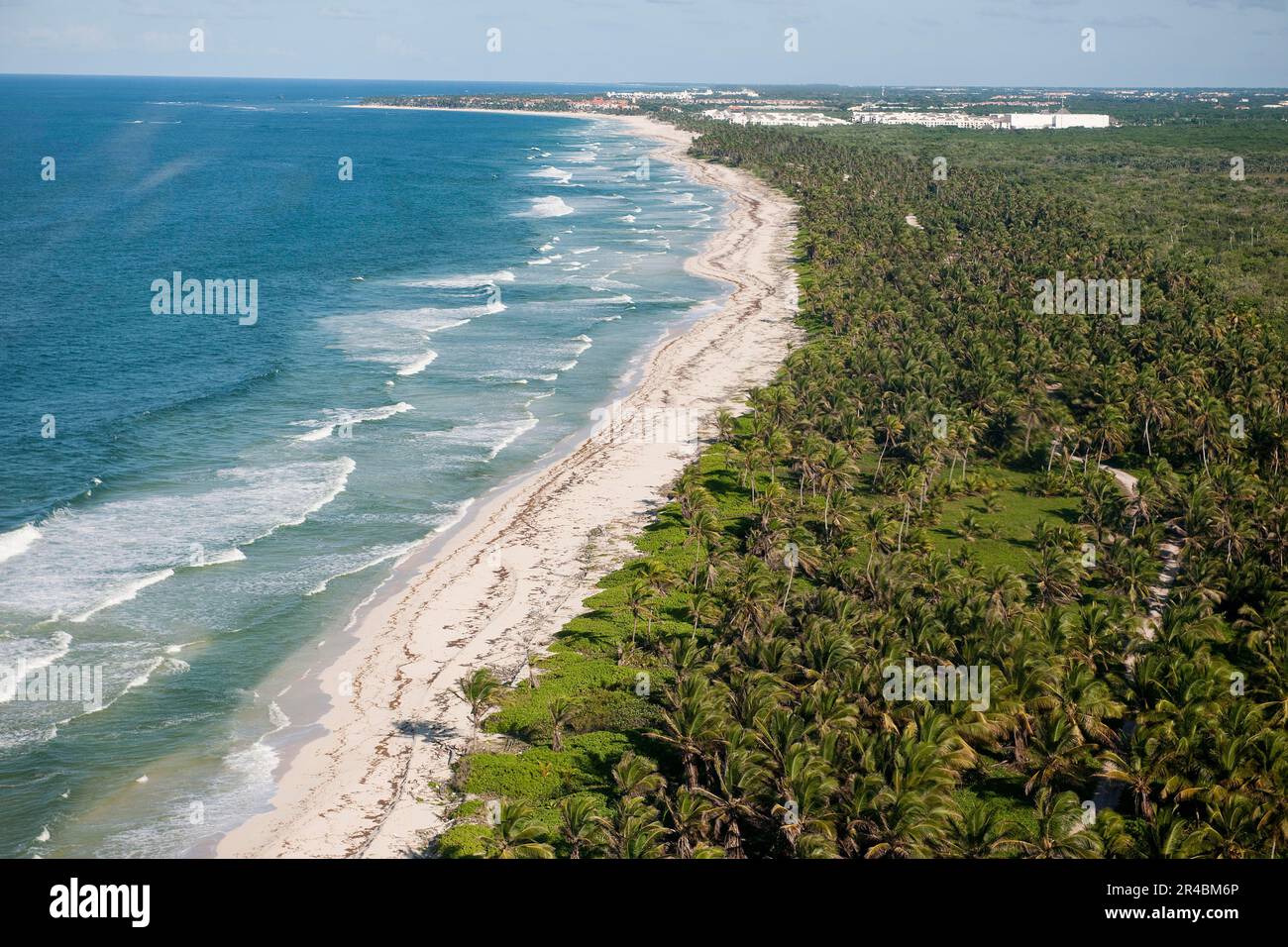 Strand, Bavaro, Punta Cana, La Provinz Altagracia, Dominikanische Republik Stockfoto