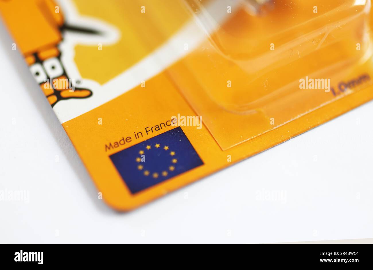 BIC-Stifte von Société Bic S.A., hier mit dem Text "Made in France". Stockfoto