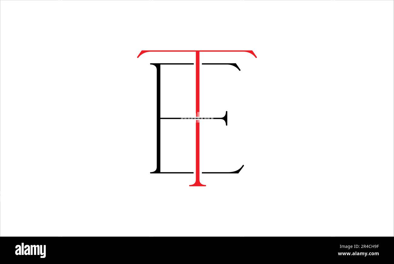 ET TE E T Initials Logo-Design Stock Vektor