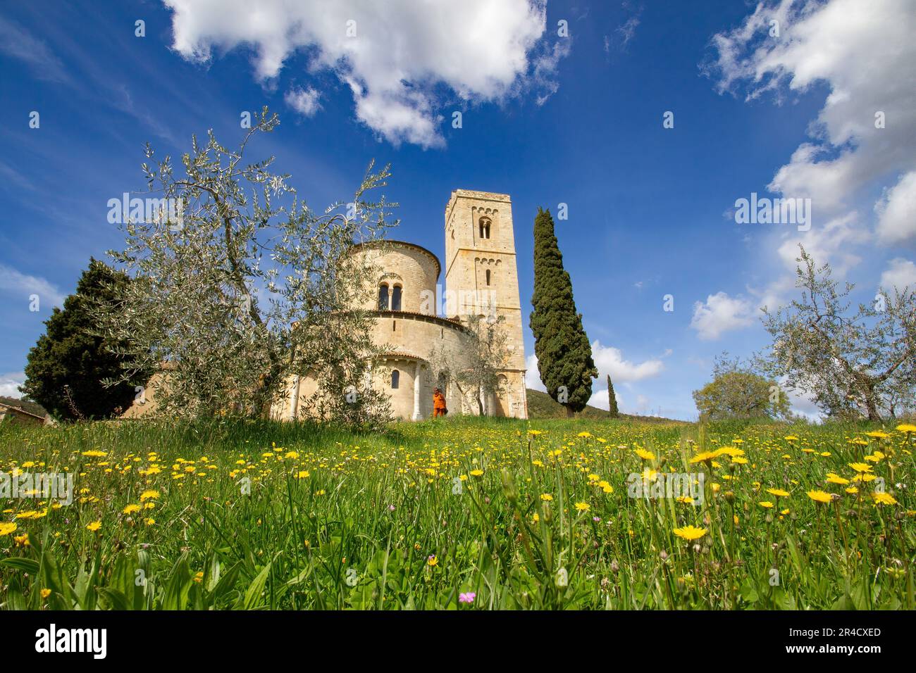 Abtei von Sant'Antimo, Montalcino, Toskana, Italien, Europa Stockfoto