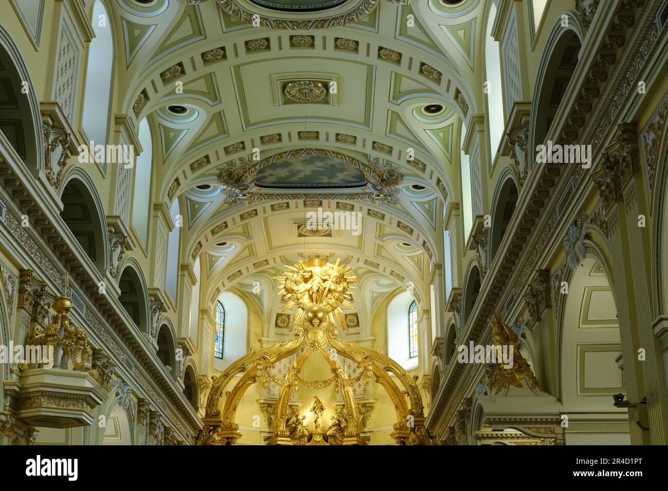 Innenseite der Kathedrale Notre-Dame de Quebec, Quebec City, Kanada Stockfoto