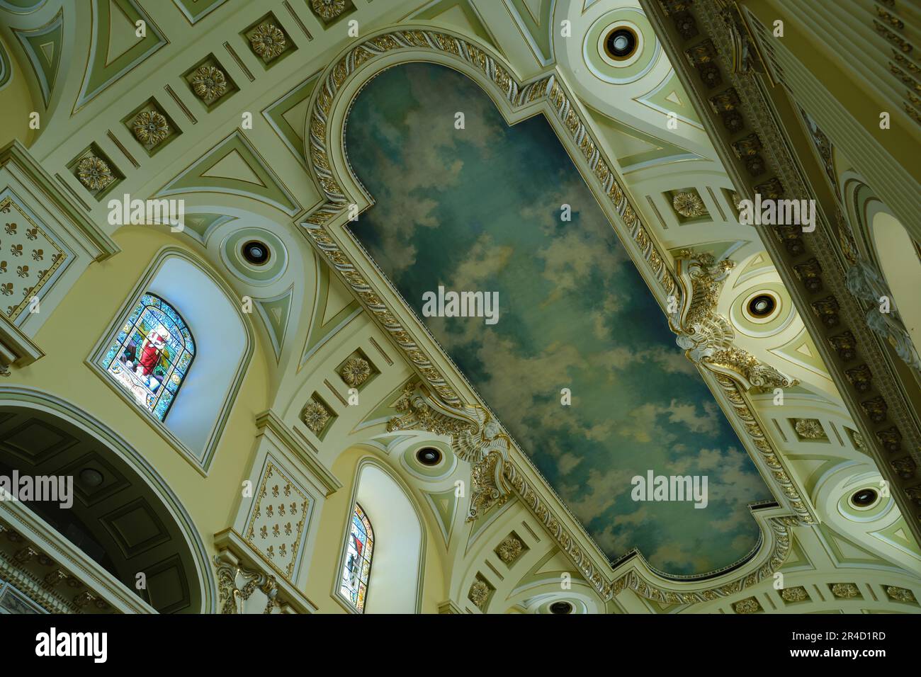 Innenseite der Kathedrale Notre-Dame de Quebec, Quebec City, Kanada Stockfoto