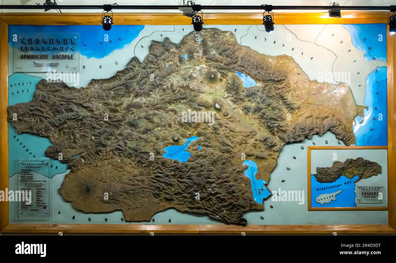 Landkarte der armenischen Highlands Stockfoto
