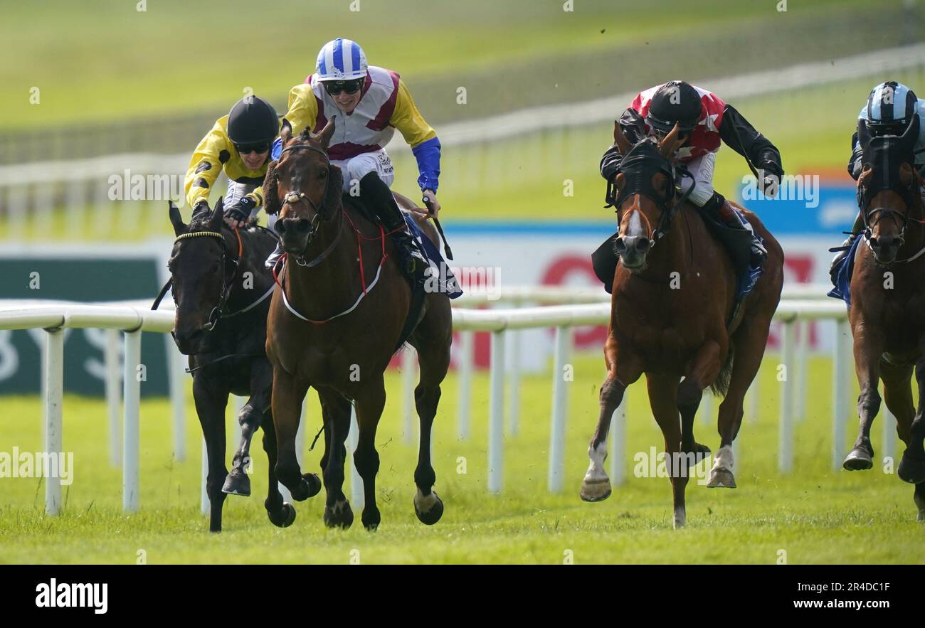 Timourid Riaded by J M Sheridan gewinnt das Novibet Guineas Festival Handicap auf der Curragh Racecourse in County Kildare, Irland. Foto: Samstag, 27. Mai 2023. Stockfoto