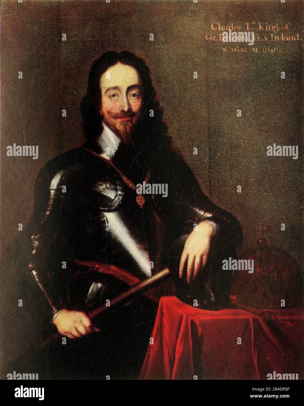 „Charles I“, (c1911). König Karl I. von Großbritannien und Irland. Von einem Gemälde nach Van Dyck, von Old Stone. In der National Portrait Gallery“. Veröffentlicht in "The Portrait Book of Our Kings and Queens 1066-1911", herausgegeben von T. Leman Hare. [T.C. &amp; E. C. Jack, London &amp; Edinburgh] Stockfoto