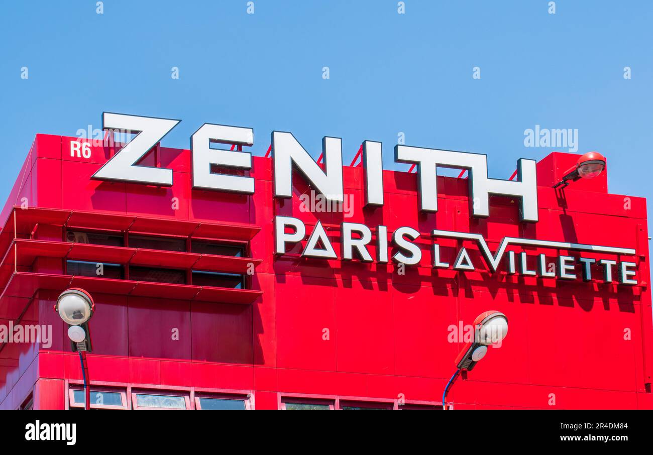 Paris, Frankreich - 05 25 2023 : The Zénith, Konzertsaal in Paris Stockfoto