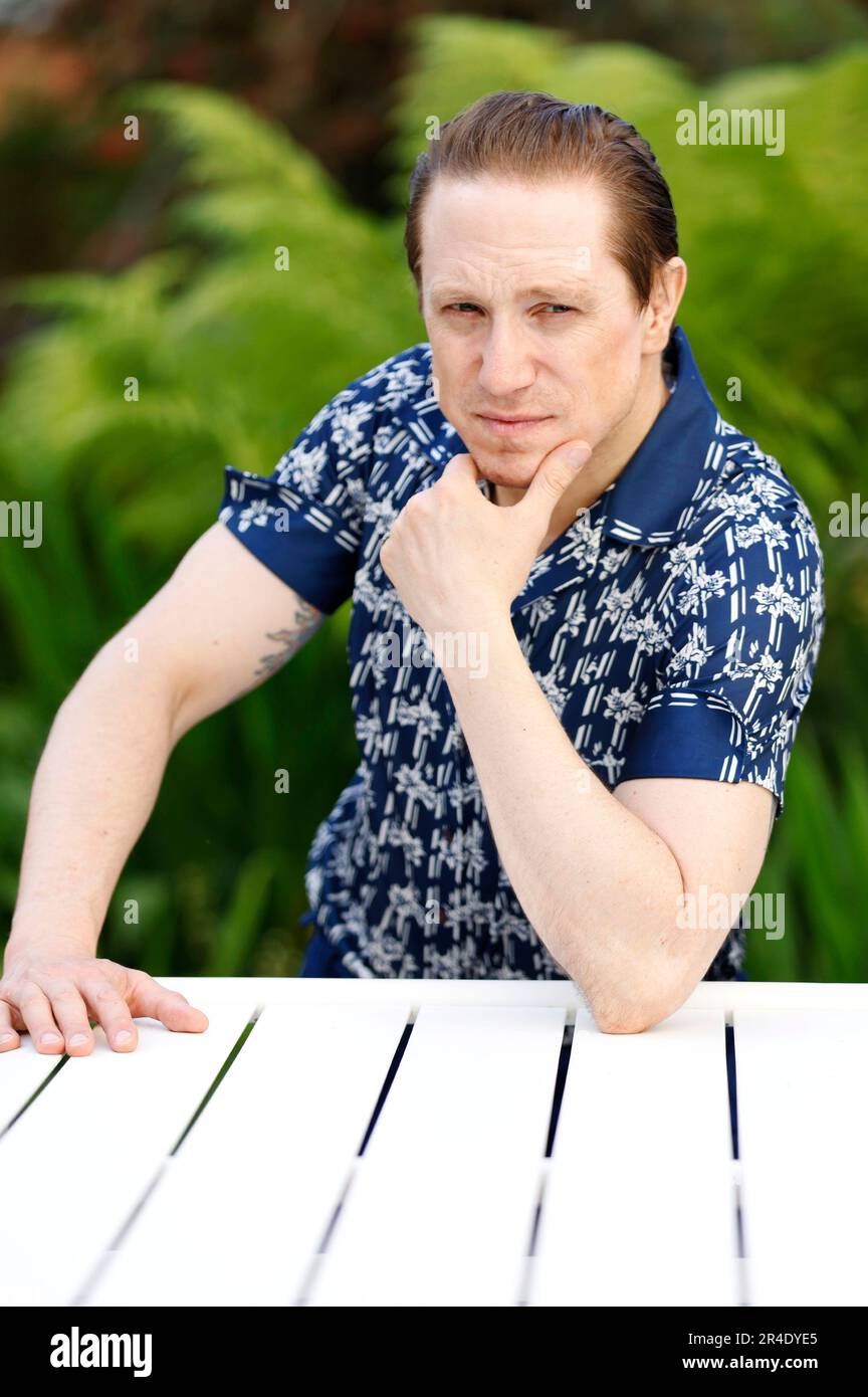 Timo Jacobs bei einem Photoshooting auf dem Festival de Cannes 2023 / 76. Internationale Filmfestspiele von Cannes am Hotel Martinez. Cannes, 25.05.2023 Stockfoto