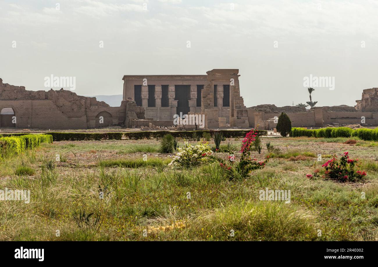 Tempel von Hathor in Dendera, Ägypten Stockfoto