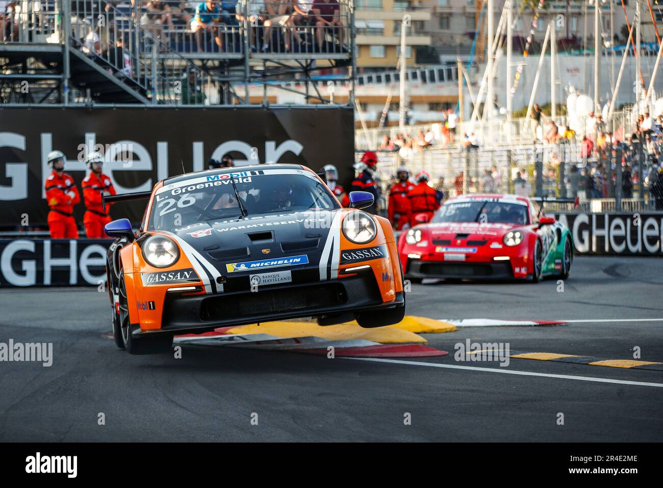 Monte-Carlo, Monaco. 26. Mai 2023. #26 Lucas Groeneveld (NL, Team GP Elite), Porsche Mobil 1 Supercup auf Circuit de Monaco am 26. Mai 2023 in Monte-Carlo, Monaco. (Foto von HIGH TWO) dpa/Alamy Live News Stockfoto