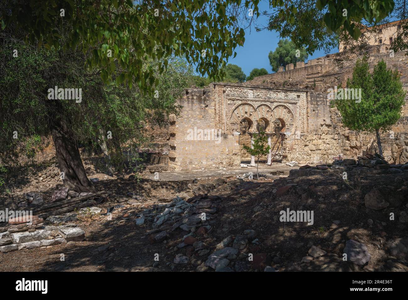 Haus des Wasserbeckens (Vivienda de la Alberca) in Medina Azahara (Madinat al-Zahra) - Cordoba, Andalusien, Spanien Stockfoto