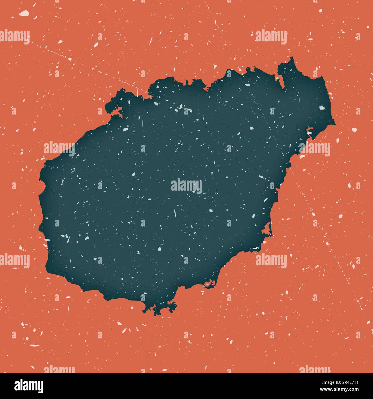 HainanKarte. GrungeKarte der Insel mit verzweifelter Textur. Hainan