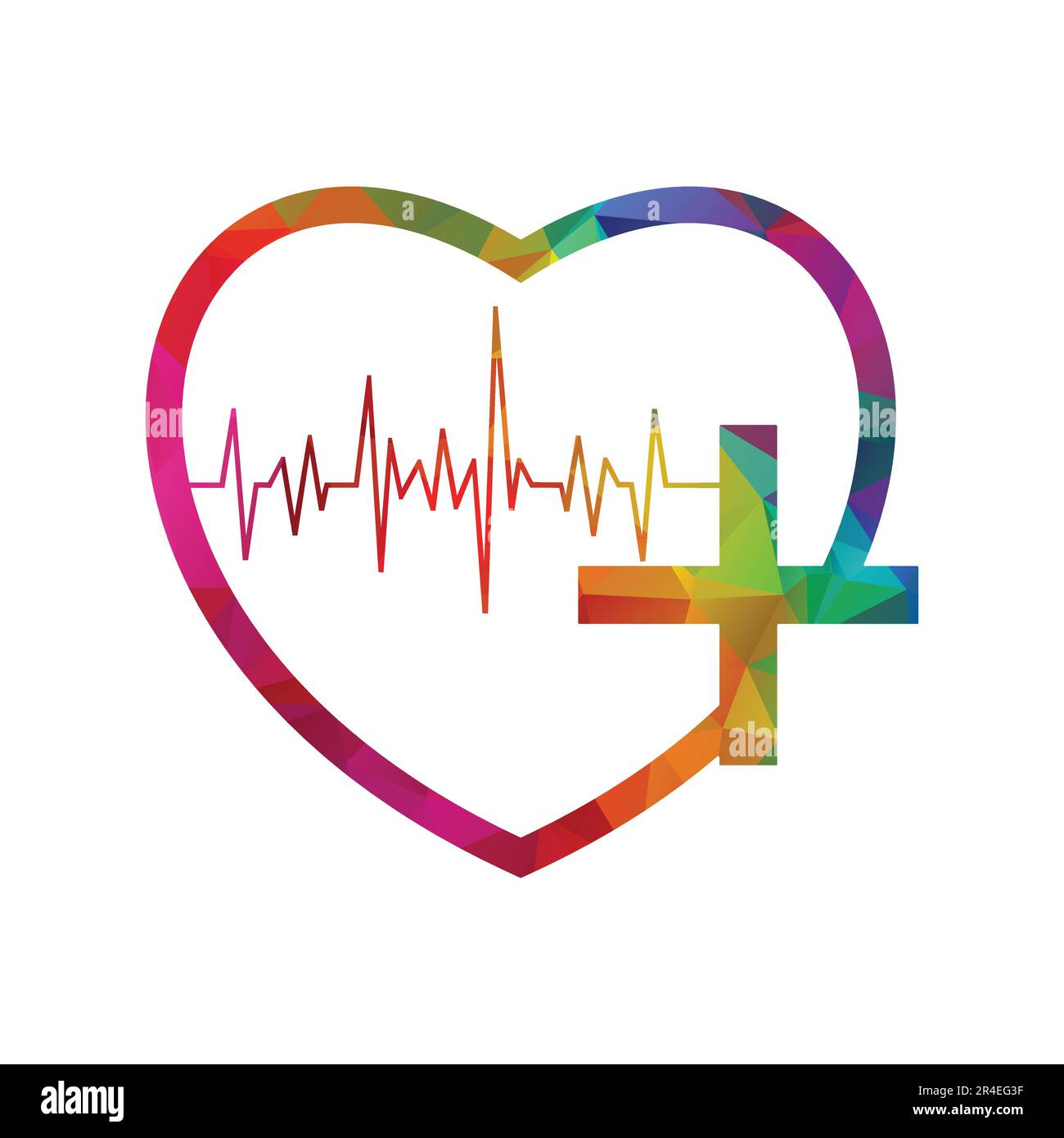 Herz mit Kardiogramm-Symbol. Thema Medizin und Gesundheitsversorgung. Isoliertes Design. Vektordarstellung Stock Vektor