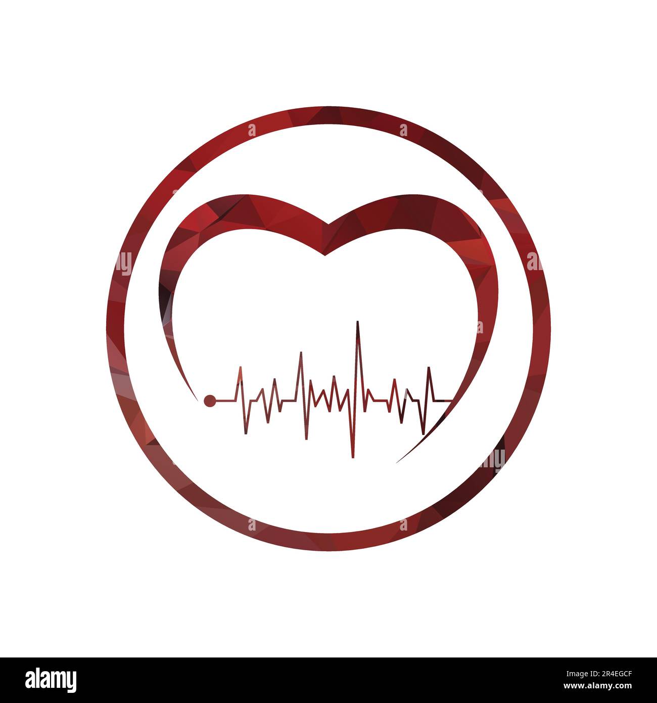 Herz- und Kardiogramm-Symbol. Thema Medizin und Gesundheitsversorgung. Vektordarstellung Stock Vektor