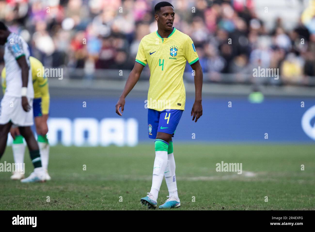 La Plata, Argentinien, USA. 27. Mai 2023. (SPO) FIFA Fußball-Weltmeisterschaft U20 zwischen Nigeria und Brasilien. 27. Mai 2023, La Plata, Argentinien: Fußballspiel zwischen Nigeria und Brasilien, gültig für die 3. Runde der ersten Phase der U-20 FIFA Weltmeisterschaft, am Samstag (27) im Stadion Unico Diego Armando Maradona in La Plata, Argentinien. Brasilien gewann 2:0. Kredit: Leonardo Sguacabia/Thenews2 (Kredit: © Leonardo Sguacabia/TheNEWS2 via ZUMA Press Wire) NUR REDAKTIONELLE VERWENDUNG! Nicht für den kommerziellen GEBRAUCH! Stockfoto