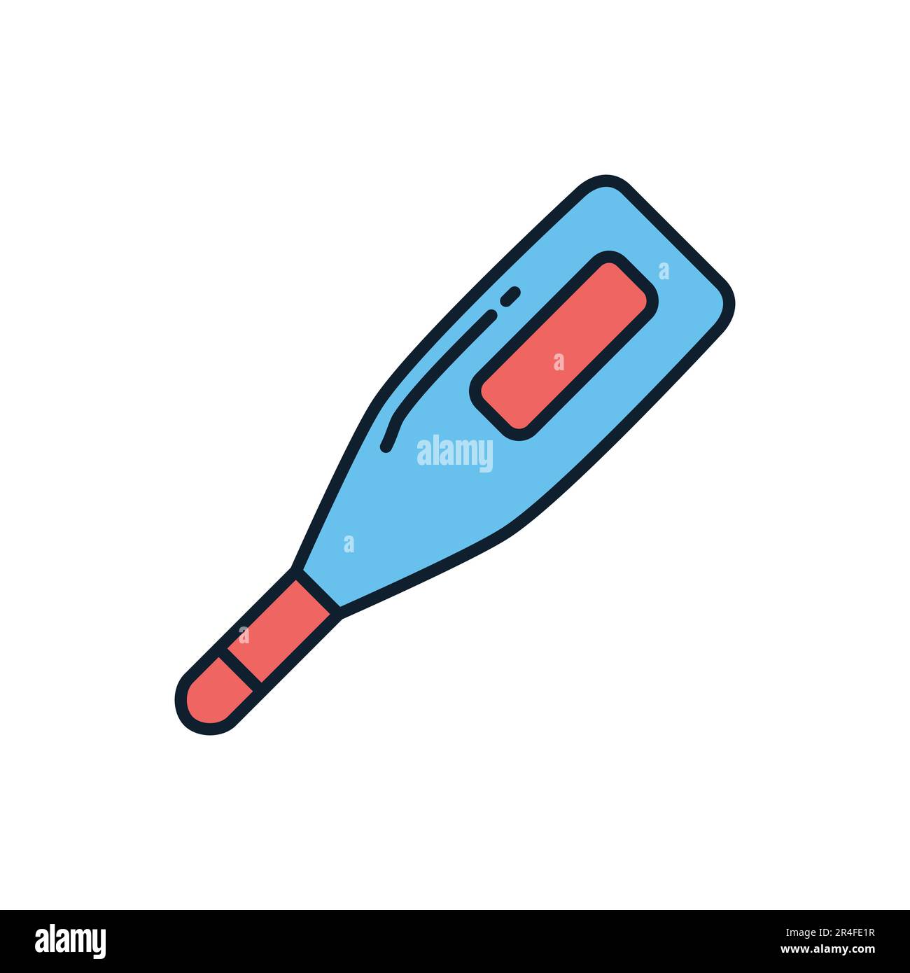 Vektorsymbol für medizinisches Thermometer. Stock Vektor