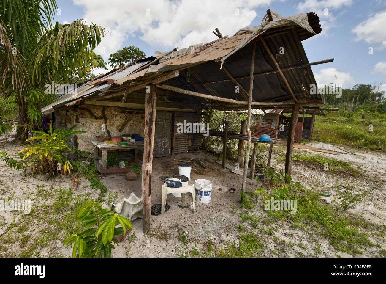 House, nachhaltige Landwirtschaft in Suriname Stockfoto