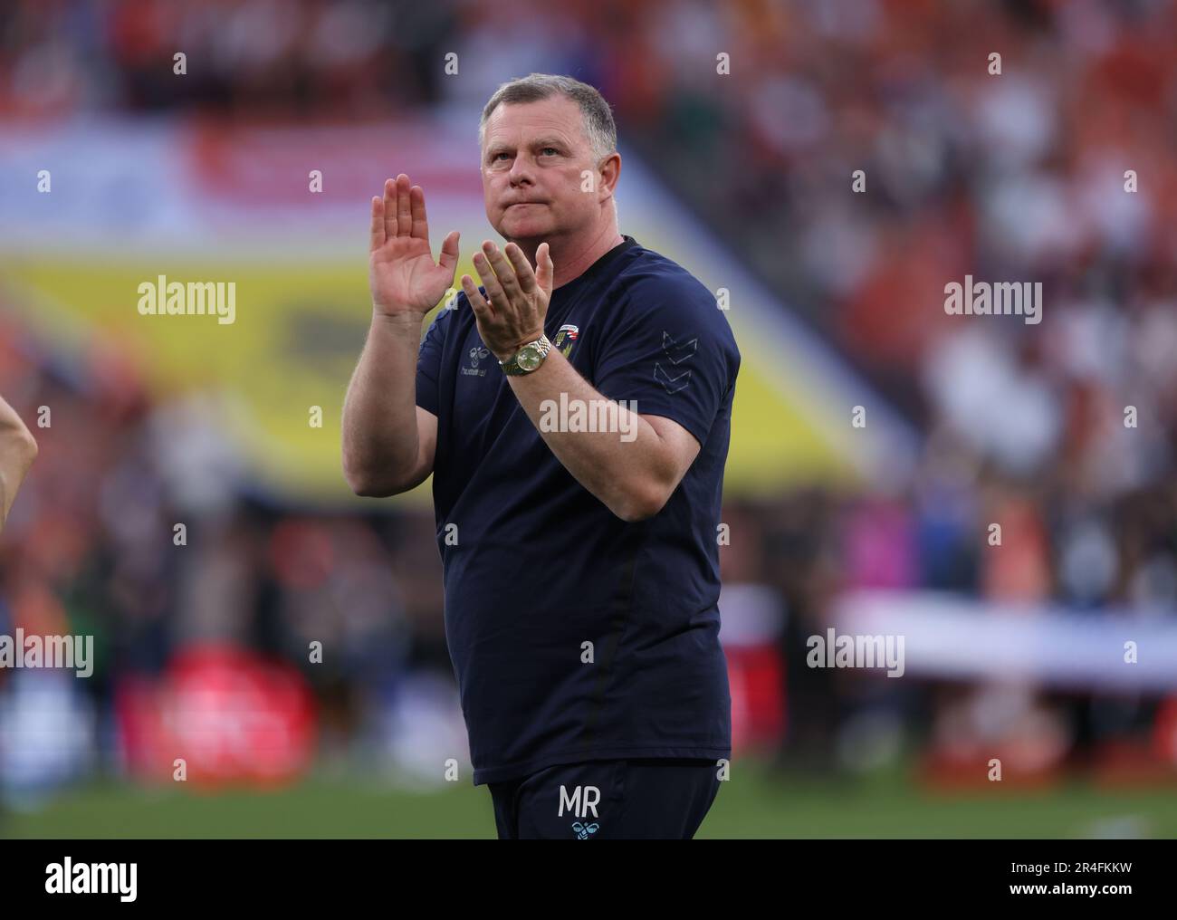 London, Großbritannien. 27. Mai 2023. Mark Robins (Coventry City Manager) am 26. Mai 2023 beim EFL Championship Play-Off-Finale in Coventry City gegen Luton Town im Wembley Stadium, London, Großbritannien. Kredit: Paul Marriott/Alamy Live News Stockfoto