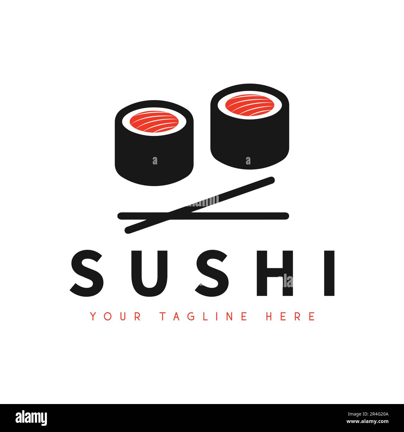 Sushi Logo Design Sea Food Logo Stock Vektor