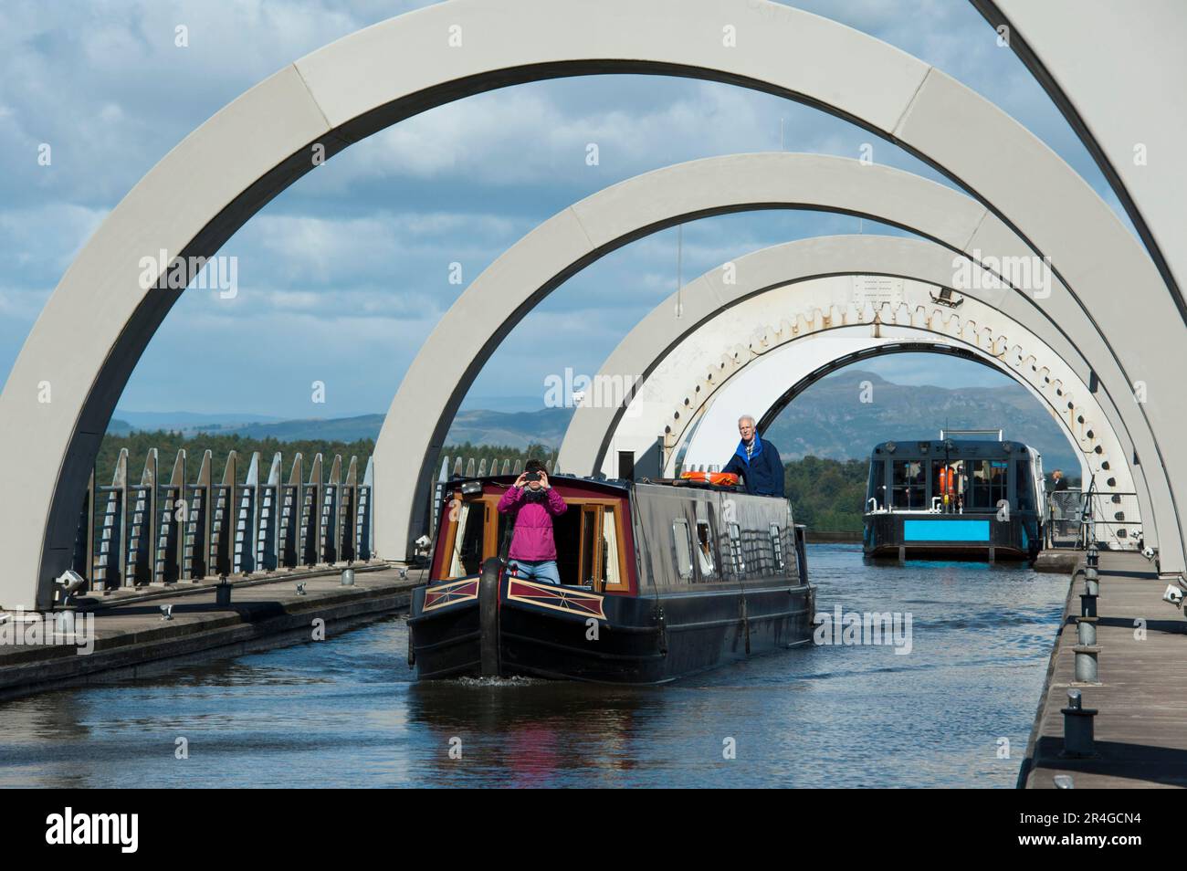 Union Canal, Falkirk Wheel, Bonnybridge, Falkirk, Schottland, Vereinigtes Königreich Stockfoto