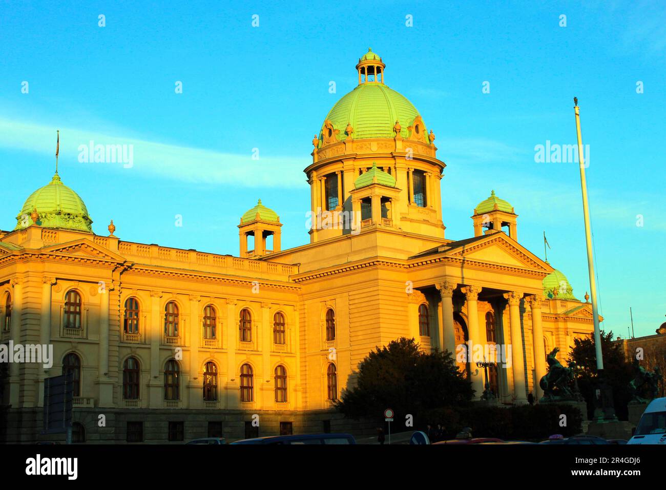Skupstina, Haus der Nationalversammlung, Belgrad, Dom Narodne Skupstine, Serbien Stockfoto