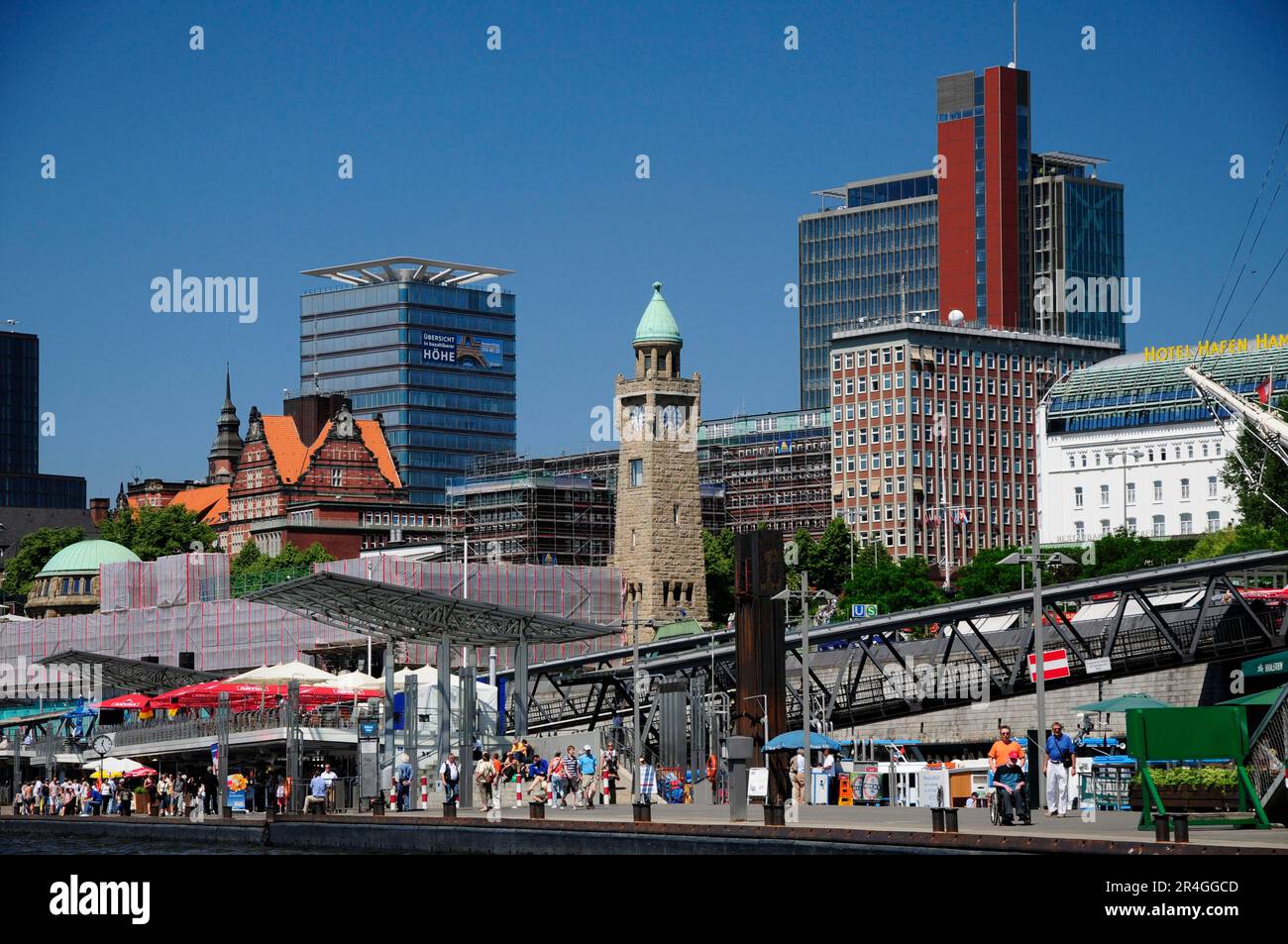 St. Pauli Landing Bridges, Hafen, St. Pauli, Hamburg, Deutschland Stockfoto