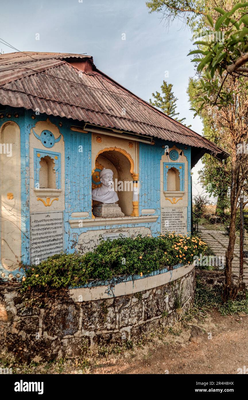 01 11 2007 Oldtimer-Haus im Besitz von Bal Gangadhar Tilak im Sinhagad Fort nahe Pune, Maharashtra, Indien, Asien. Stockfoto