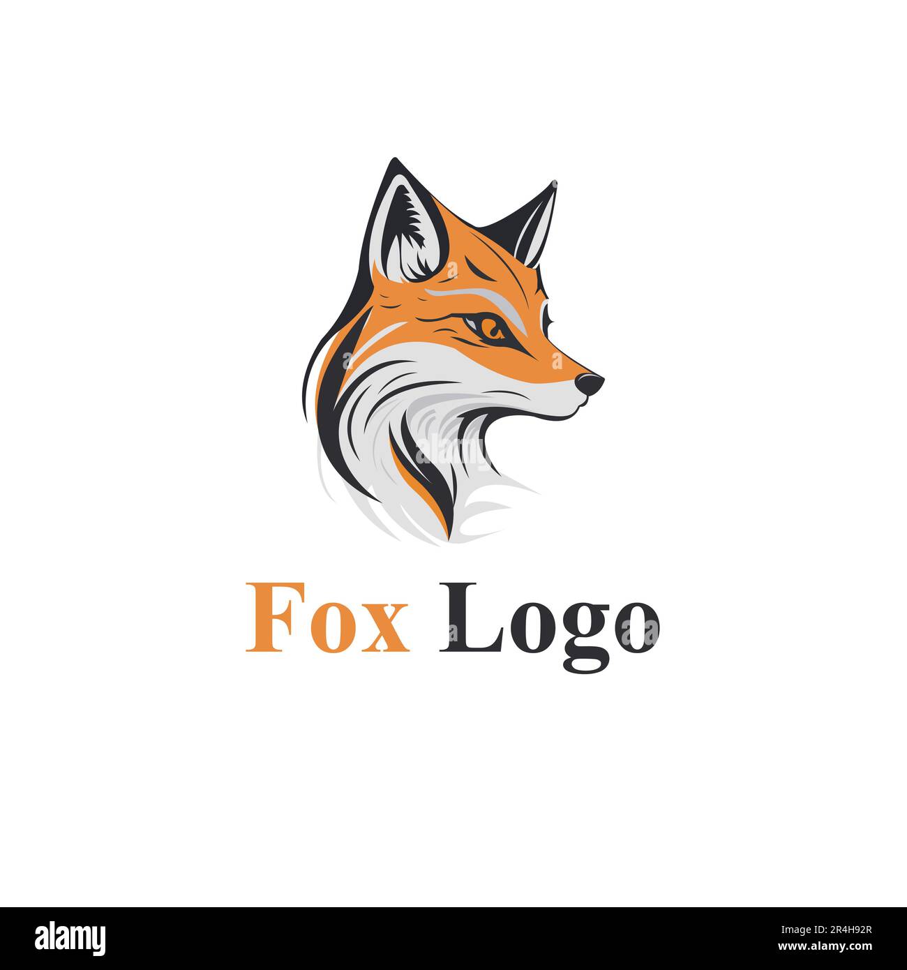 fox Face Logo in Vektordatei vollständig bearbeitbare Datei Stock Vektor