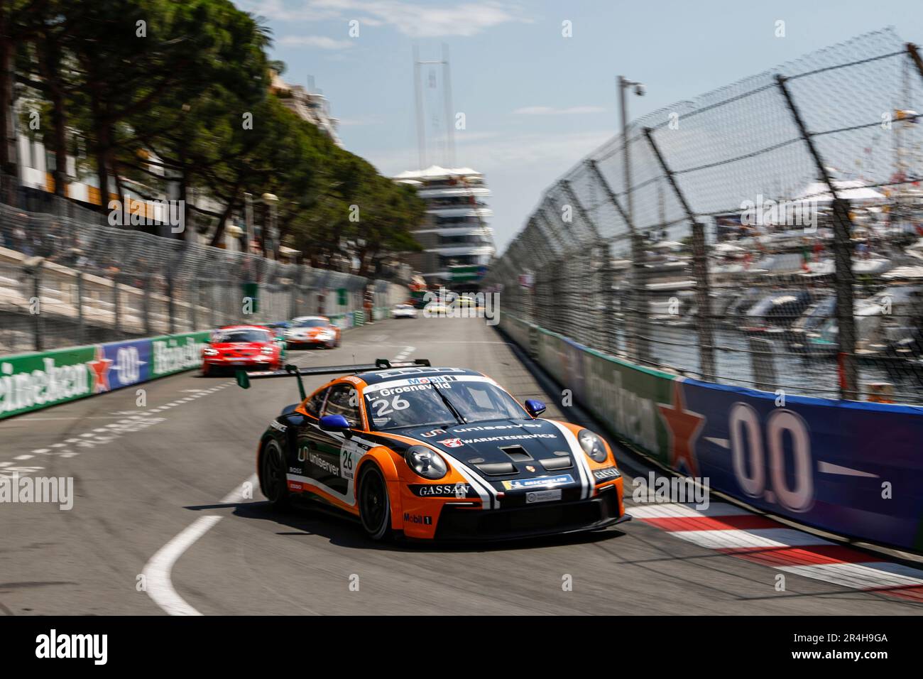 Monte-Carlo, Monaco. 28. Mai 2023. #26 Lucas Groeneveld (NL, Team GP Elite), Porsche Mobil 1 Supercup auf Circuit de Monaco am 28. Mai 2023 in Monte-Carlo, Monaco. (Foto von HIGH TWO) dpa/Alamy Live News Stockfoto