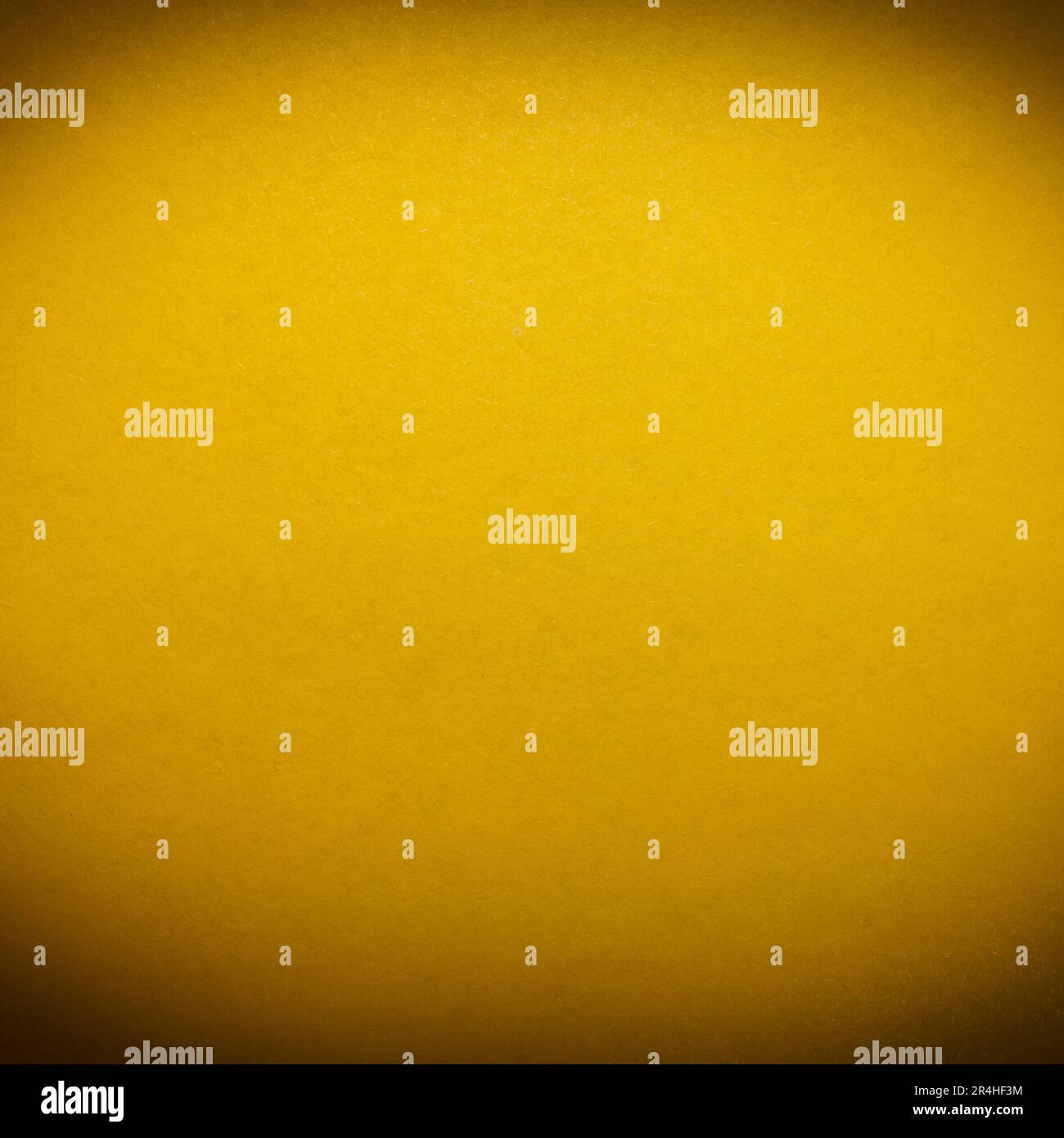 Abstrakte, farbenfrohe, minimale Papierstrukturen, gelbe Farbe, Vignettierung. Hintergrund, quadratisch Stockfoto