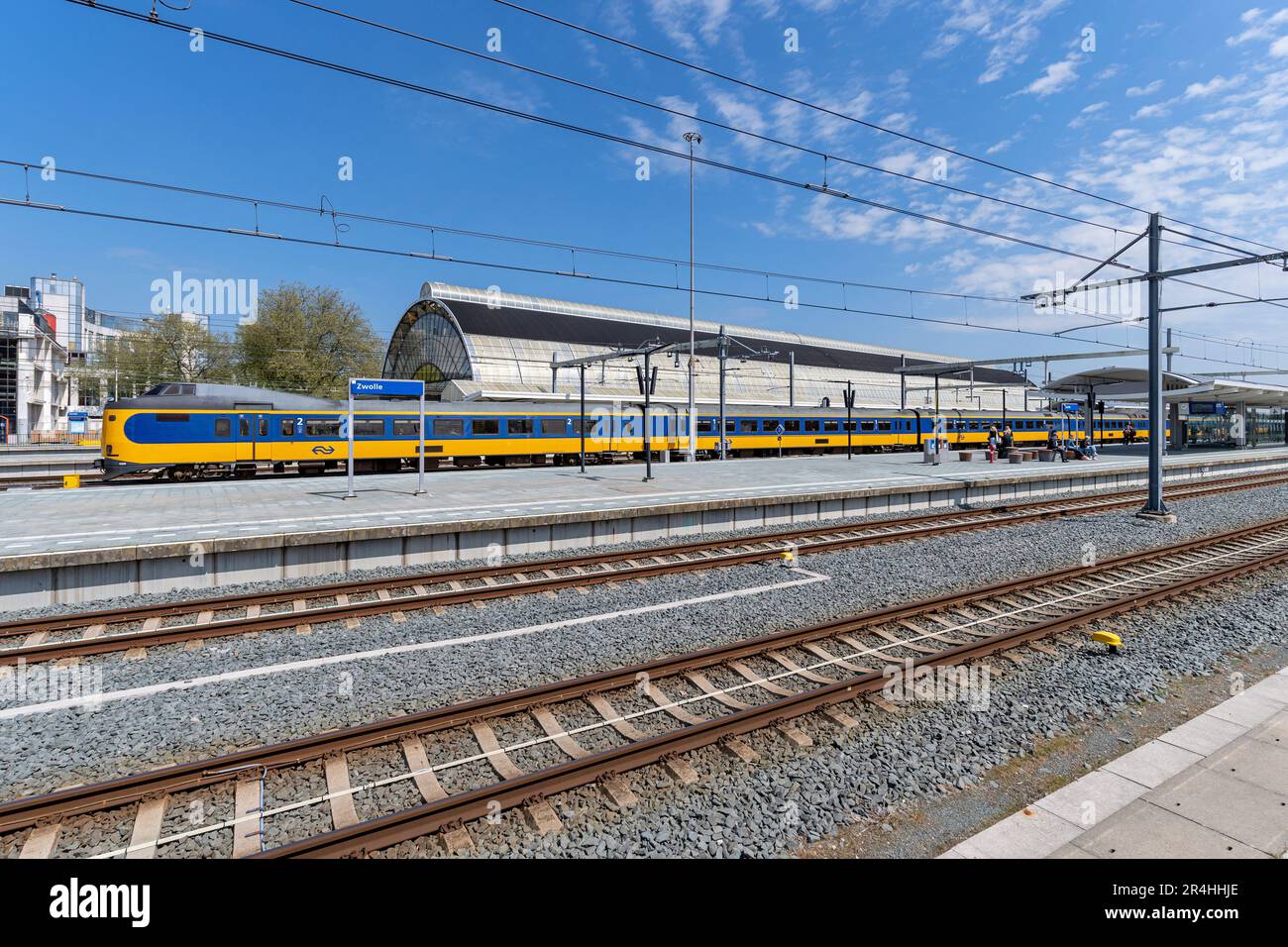 Nederlandse Spoorwegen Intercity Materieel am Bahnhof Zwolle Stockfoto