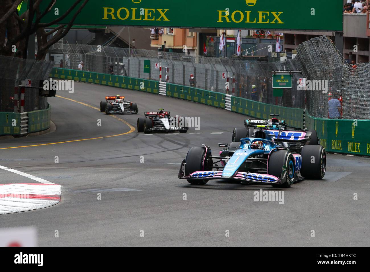 Montecarlo, Fürstentum Monaco. 28. Mai 2023. Circuit de Monaco, Montecarlo, Fürstentum Monaco, 28. Mai 2023, Pierre Gasly (FRA) Alpine A523 während des Grand Prix De Monaco 2023 - Sonntag - Rennen - Formel 1 Championship Credit: Live Media Publishing Group/Alamy Live News Stockfoto