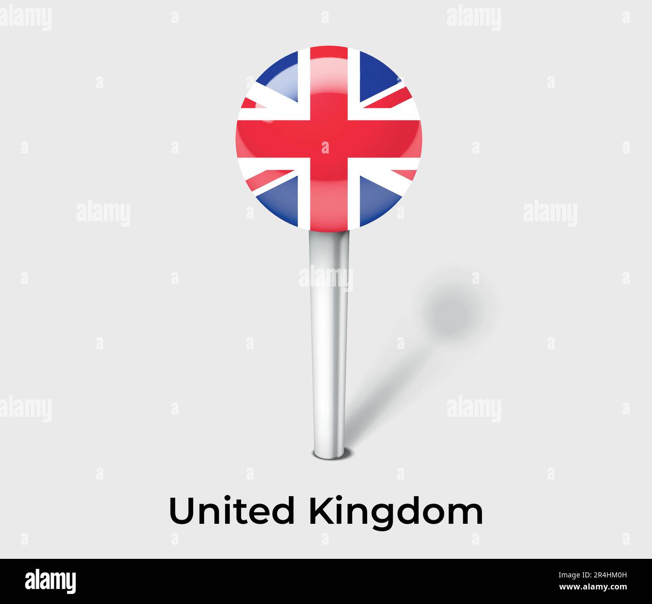 Kartenmarkierung der britischen Landesflagge Stock Vektor
