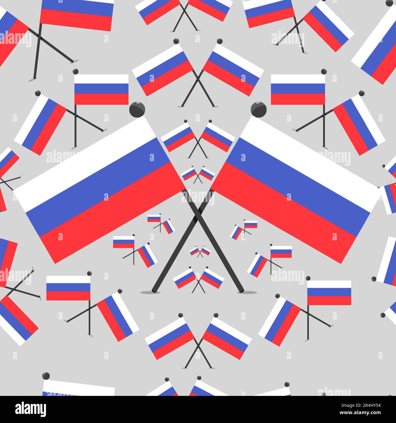 Vektordarstellung des Musters für russische Flaggen und Farbhintergrund. Stock Vektor