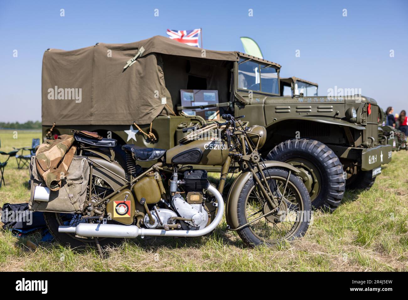 World war 2: Amerikanische Militärfahrzeuge auf der Abingdon Air & Country Show am 20. Mai 2023. Stockfoto
