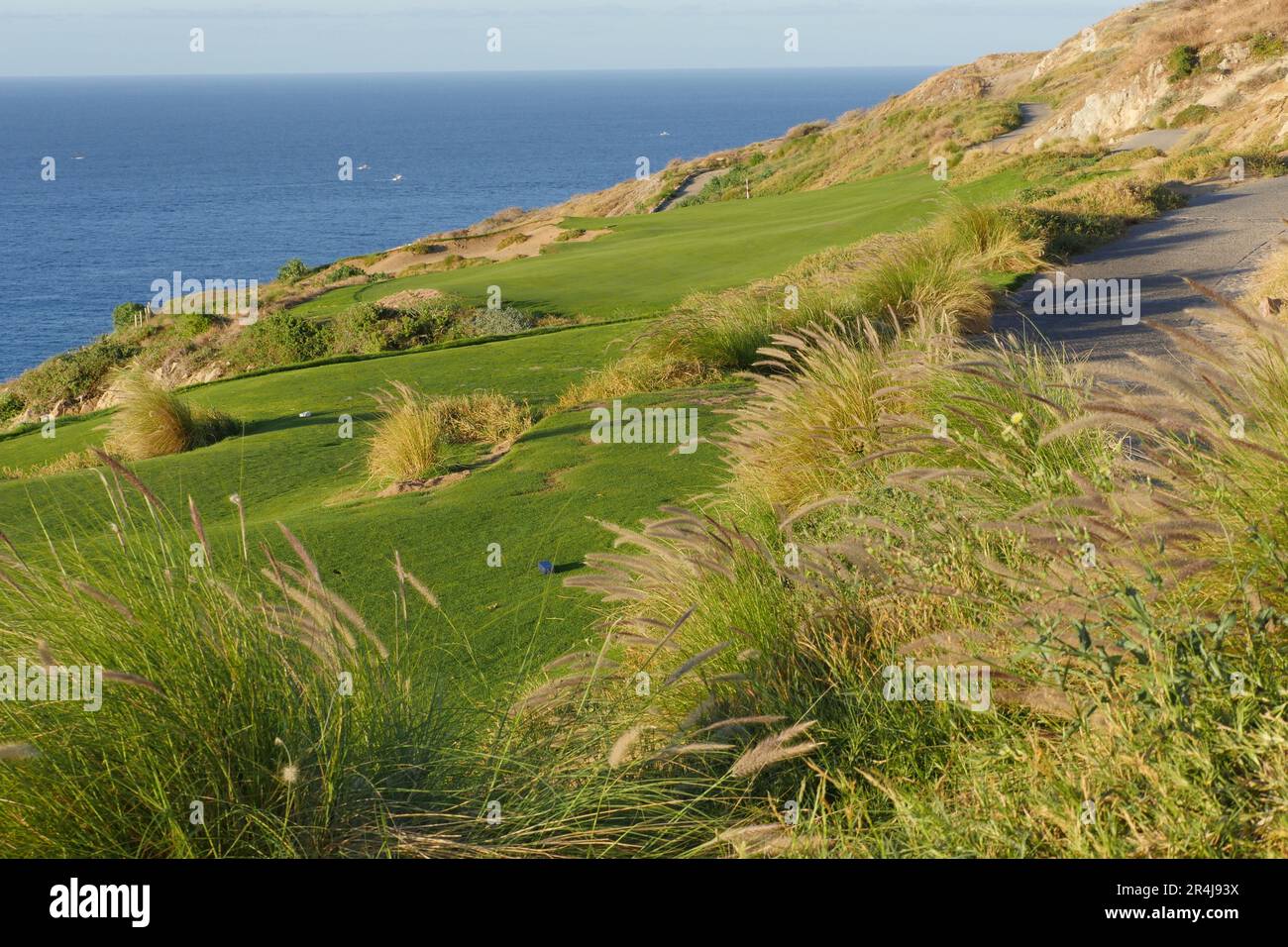 Quivira Los Cabos bietet Golf mit spektakulärem Blick auf den Pazifik Stockfoto