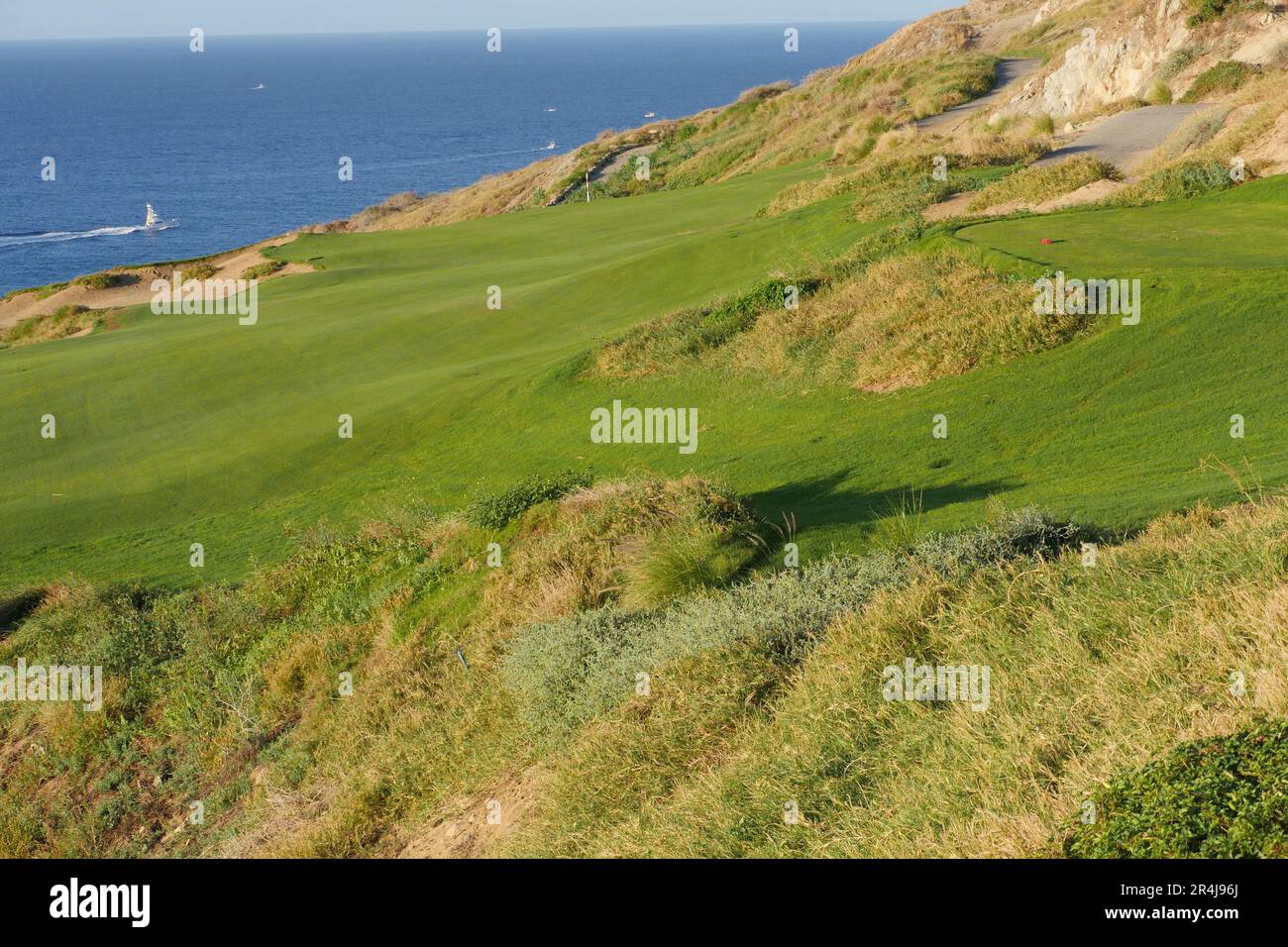 Quivira Los Cabos bietet Golf mit spektakulärem Blick auf den Pazifik Stockfoto