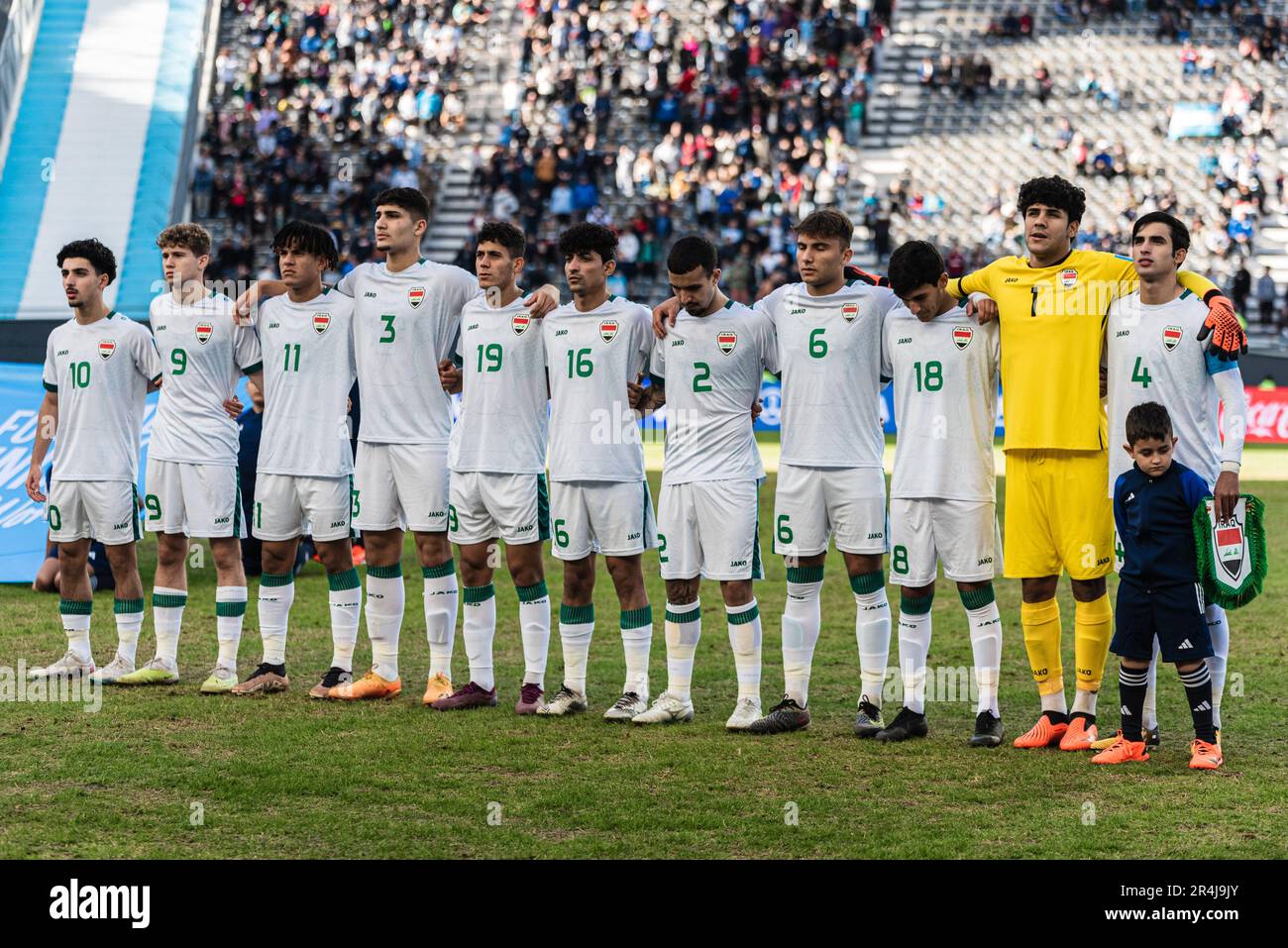 La Plata, Argentinien. 28. Mai 2023. Irak U-20 während des FIFA U-20 Weltmeisterschafts-Gruppenspiels zwischen England und Irak im La Plata Stadion. Kredit: Mateo Occhi (Sporteo) / Alamy Live News Stockfoto