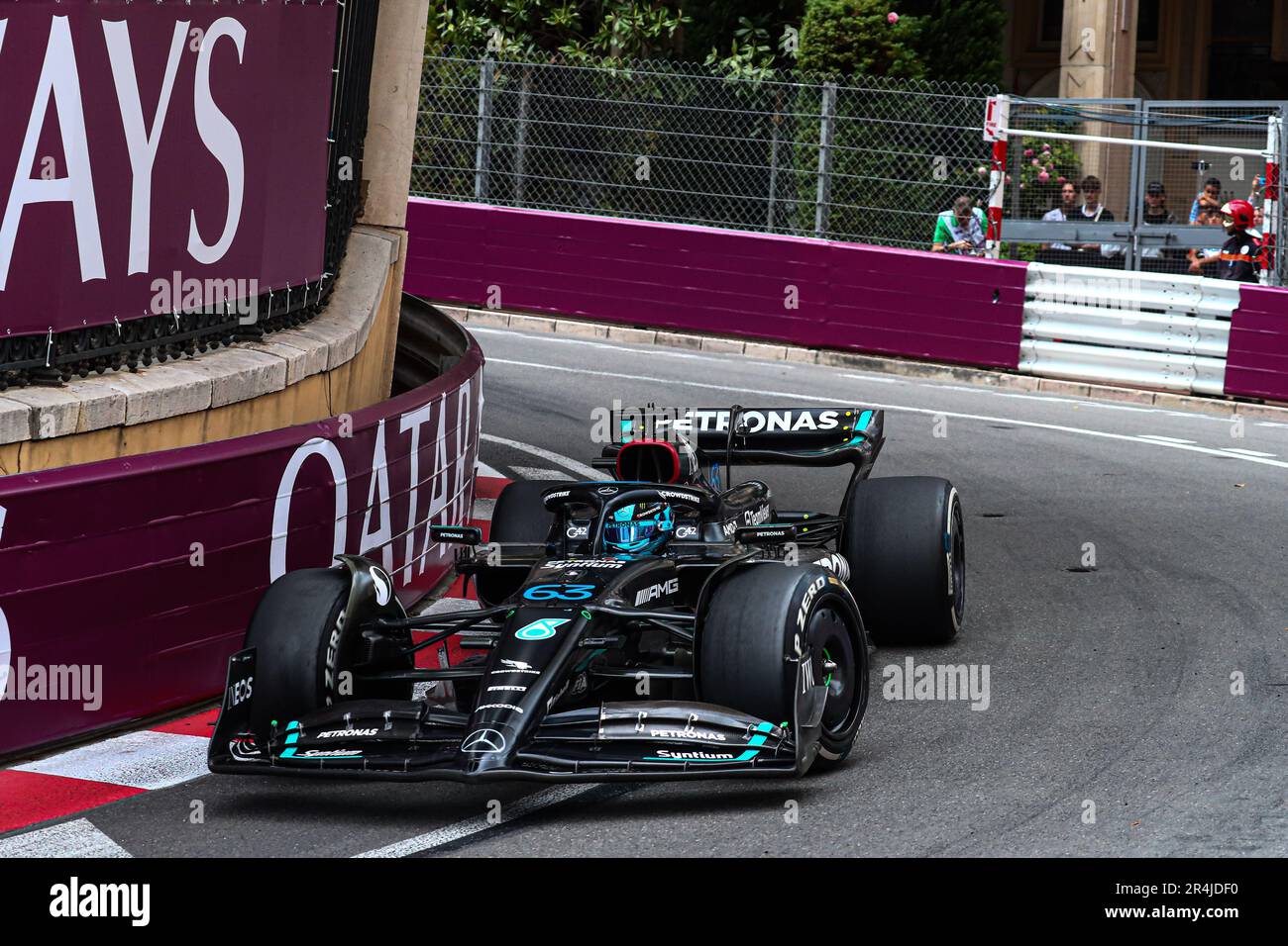 Nr. 63 George Russel, Mercedes während des Monaco GP, 25-28. Mai 2023 in Montecarlo, Formel 1 Weltmeisterschaft 2023. Stockfoto