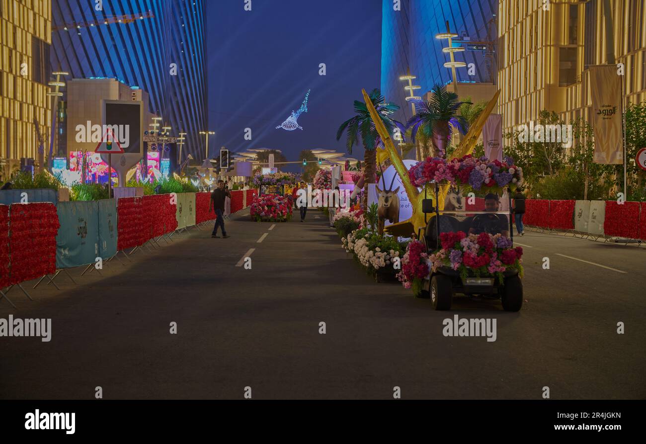 DARB Lusail Flower Festival 2023 auf dem Lusail Boulevard, Lusail City