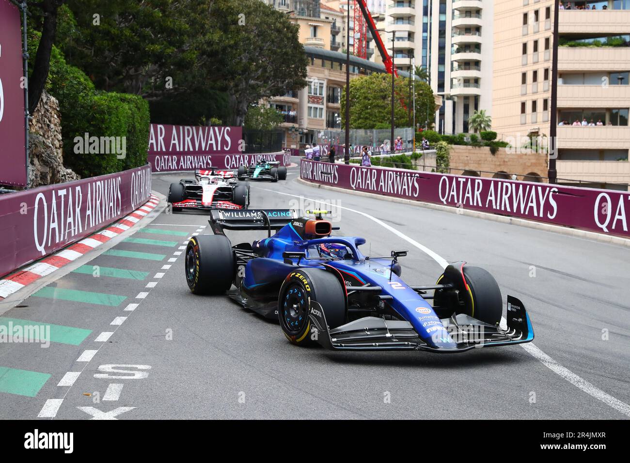 Montecarlo, Monaco. 28. Mai 2023. #02 Logan SarSergeant Williams Racing Mercedes während des Monaco GP, 25-28. Mai 2023 in Montecarlo, Formel 1 Weltmeisterschaft 2023. Kredit: Unabhängige Fotoagentur/Alamy Live News Stockfoto