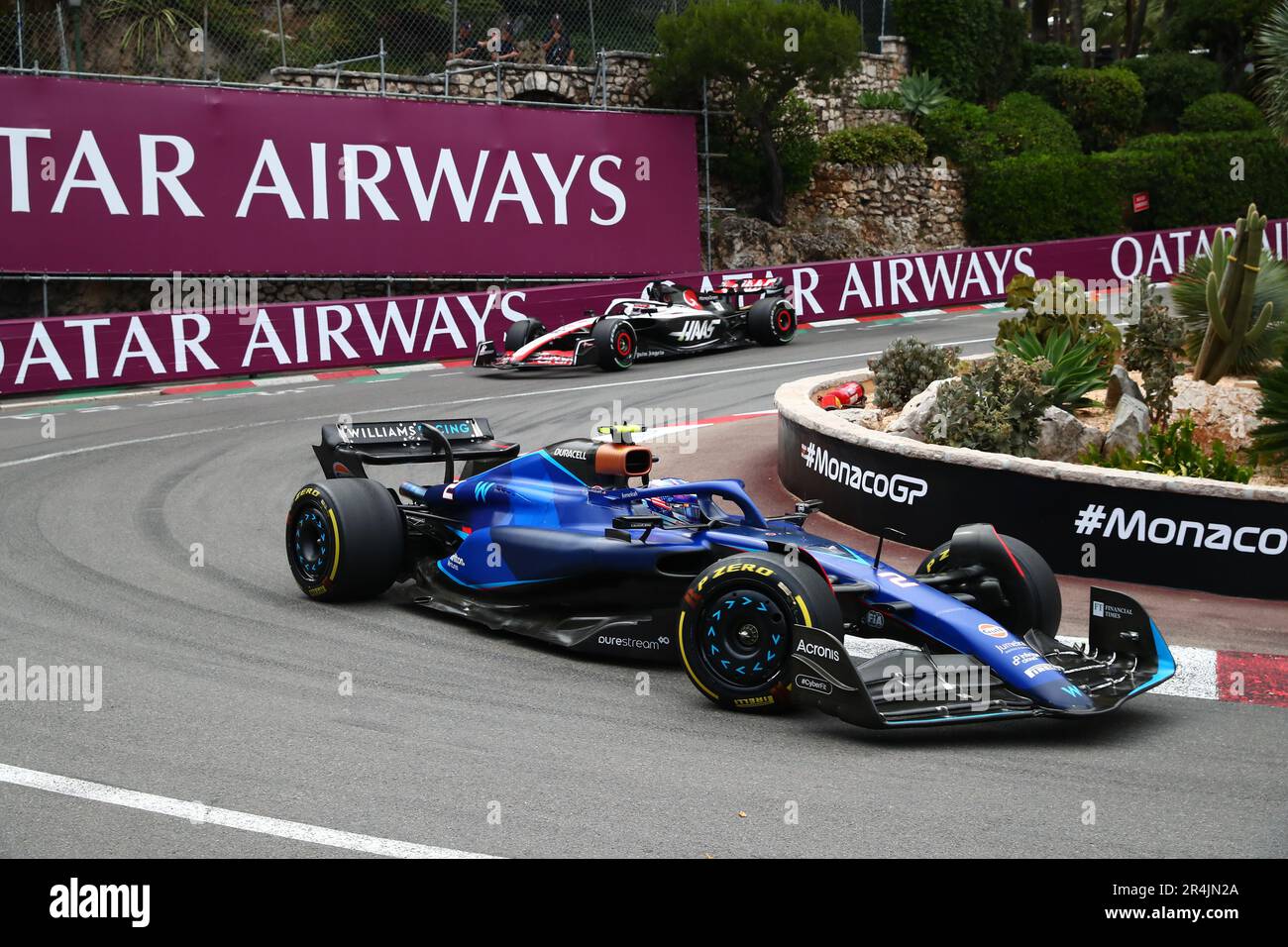 Montecarlo, Monaco. 28. Mai 2023. #02 Logan SarSergeant Williams Racing Mercedes während des Monaco GP, 25-28. Mai 2023 in Montecarlo, Formel 1 Weltmeisterschaft 2023. Kredit: Unabhängige Fotoagentur/Alamy Live News Stockfoto