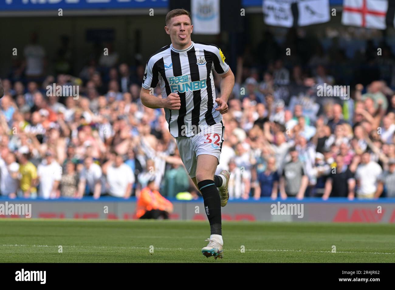 London, Großbritannien. 28. Mai 2023. Elliot Anderson von Newcastle United während des Spiels Chelsea gegen Newcastle United Premier League auf der Stamford Bridge London. Gutschrift: MARTIN DALTON/Alamy Live News Stockfoto