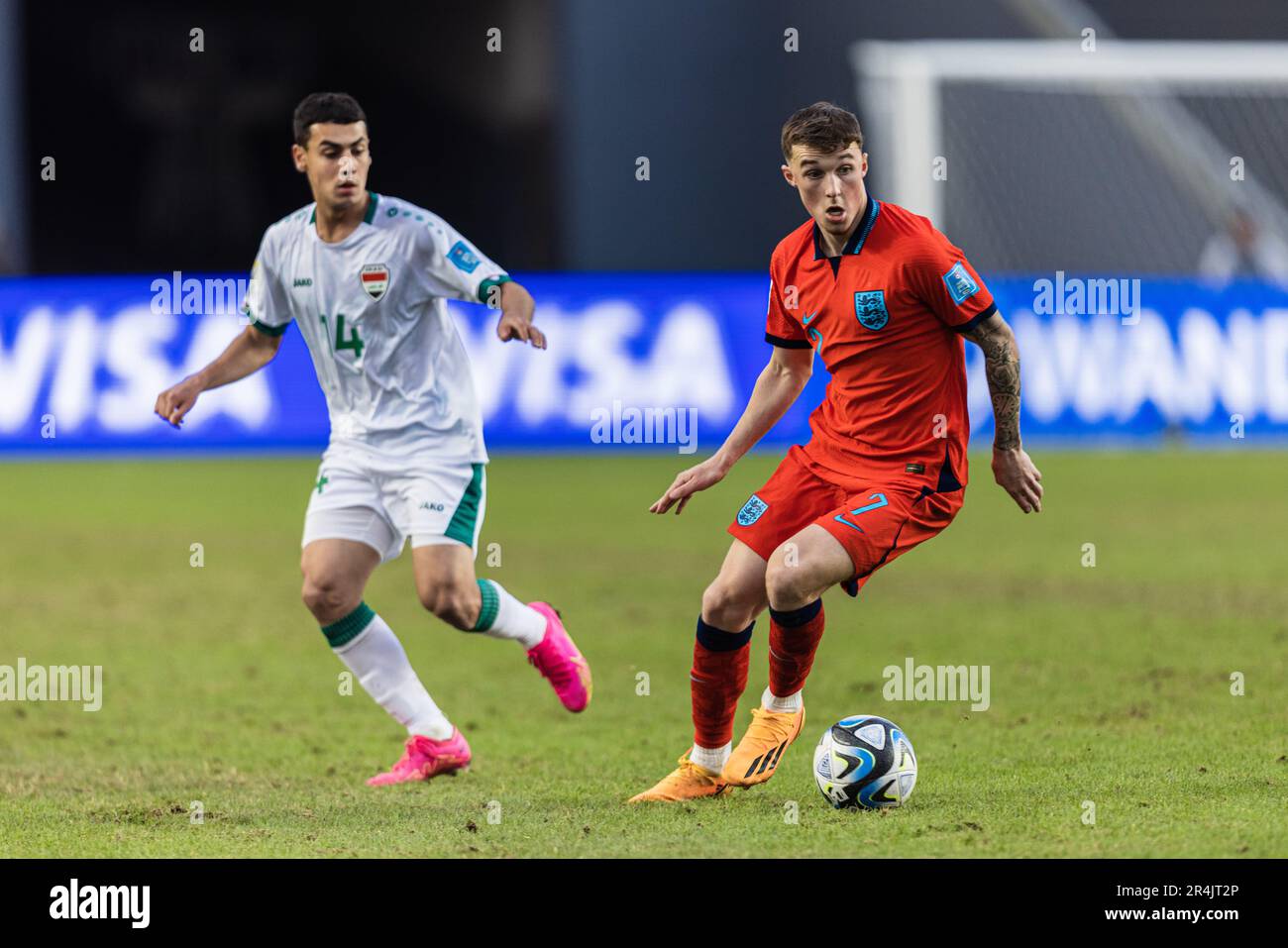 La Plata, Argentinien. 28. Mai 2023. Alfie DEVINE von England U-20 während des FIFA U-20 Weltmeisterschafts-Gruppenspiels zwischen England und Irak im La Plata Stadium. Kredit: Mateo Occhi (Sporteo) / Alamy Live News Stockfoto