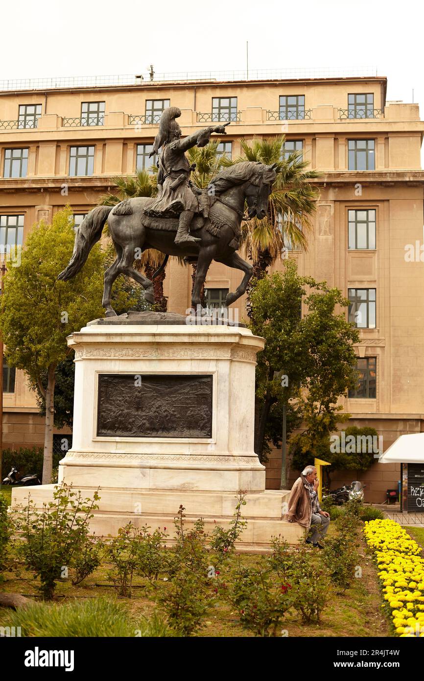 Statue von Theodoros Kolokotronis, athen Stockfoto
