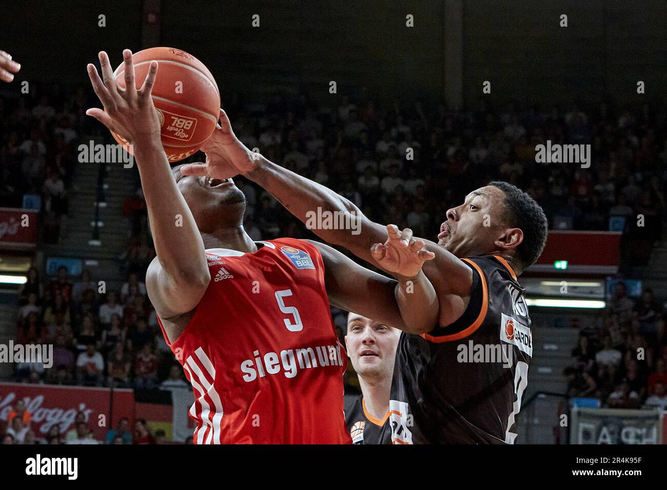 2022/2023 Basketball Bundesliga, FC Bayern München gegen ratiopharm ulm, Playoff Halbfinale Spiel 1 2023-05-28 in München (Audi Dome) WINSTON Cassius ( Stockfoto