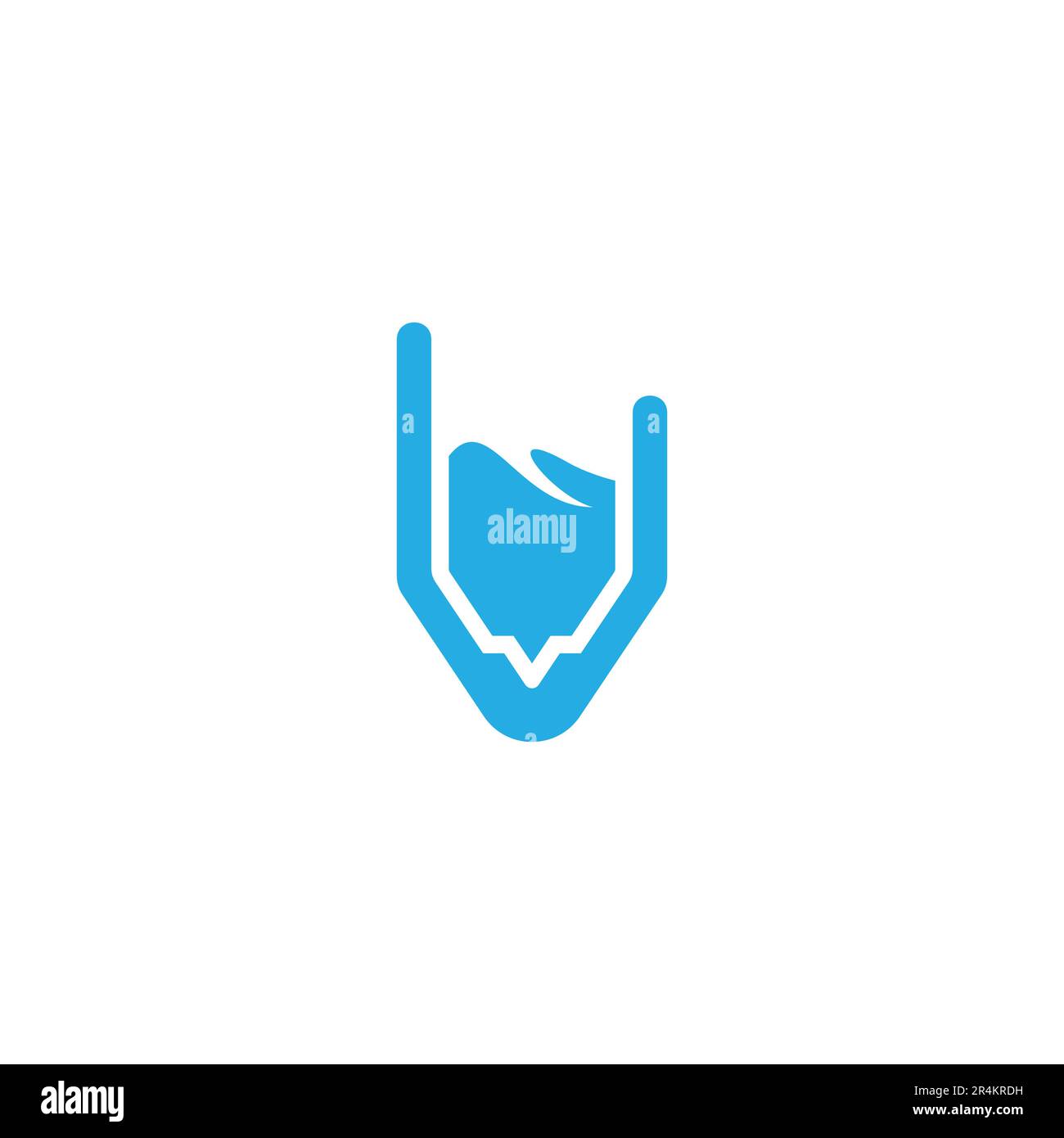 Blauer Flüssigstiftstift-Symbol-Logo-Vektor Stock Vektor